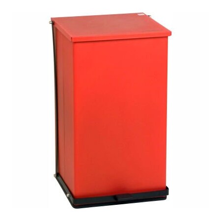 Detecto Detecto Red Baked Epoxy Steel Step-On Can, 100 Quart P-100R